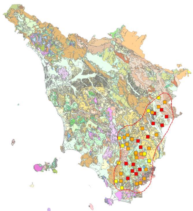 DB geografico degli eventi meteo intensi Il DB contiene le