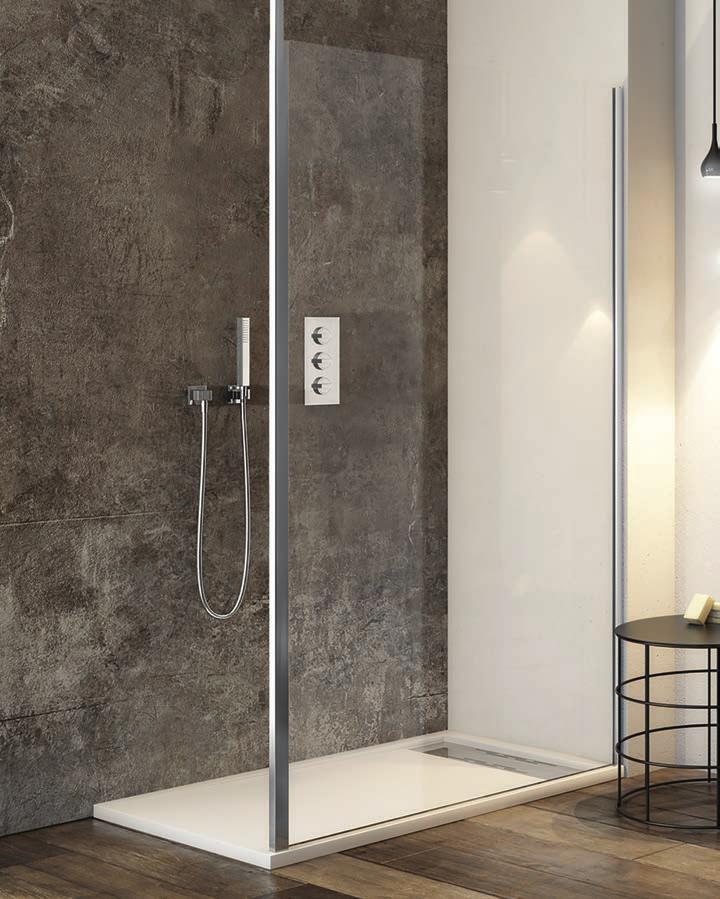 Shower tray with rims 64 Aurelio Piatto doccia a falda unica Shower tray with single fall Piatto doccia realizzato in Arock con superficie e bordi in gelcoat.