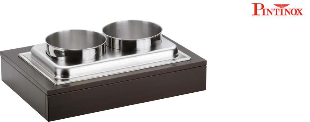 H 12,2 101497 - PORTABOTTIGLIE REFRIGERATO LEGNO/INOX CM