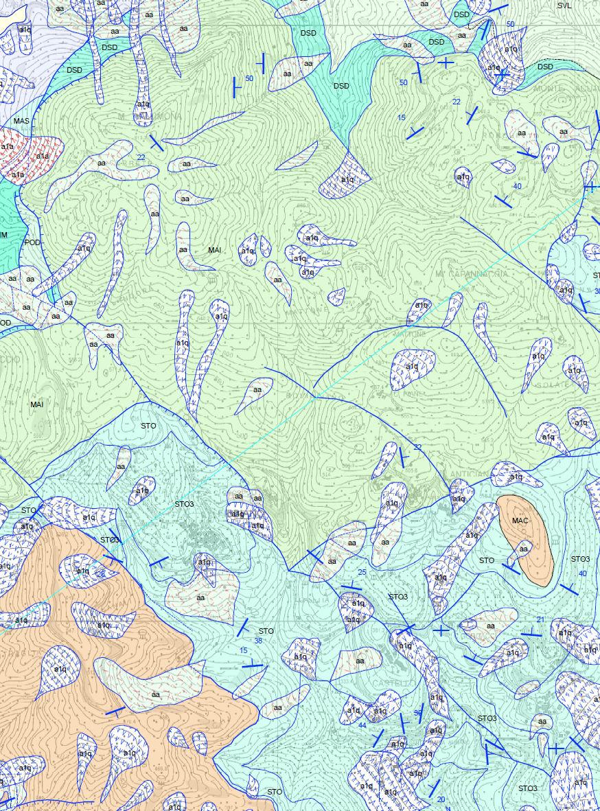 A A Figura 4): Ubicazione area di ricerca. Estratto dalla Carta Geologica Regionale della Toscana Scala 1:10.