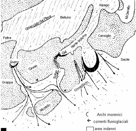 3.4 Suolo e sottosuolo Il Quartier del Piave, di cui fa parte anche il territorio di Moriago della Battaglia, si situa nell anticlinale racchiusa tra le due sinclinali del Montello a S e del