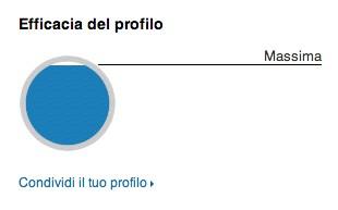 COMPLETEZZA DEI DATI Un profilo completo al 100% permette di essere trovati