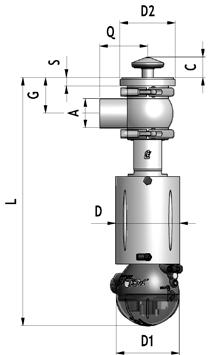 BBZO / BBZOG Dimensioni (mm) Dimensions (mm) BBZO BBZOG S/S F/F M/G S/S 11850/2 A C D D1 D2 G G1 L L1 Q S Z Z A 40 40x1.5 25 90 112 84 58 45 378 366 70 15 33 26 41x1.5 50 52x1.