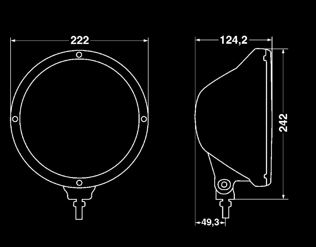 ECE 17,5) 1F8 009 797-451 Rallye 3003 Proiettore abbagliante H1 con luce di posizione a LED e cornice