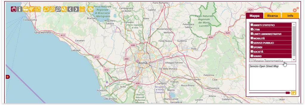 o Navigazione e consultazione tramite strumenti GIS del patrimonio informativo cartografico; o Consultazione e gestione dei cataloghi e dei metadati; o Consultazione dei contatti, della guida in