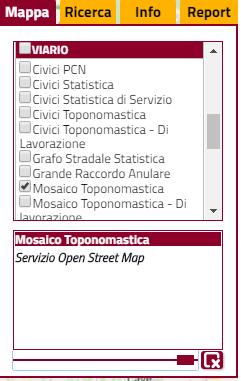 Step 1 Per aprire il contenuto di un gruppo tematico è necessario, all interno del tab «Mappa», cliccare sulla label del gruppo.