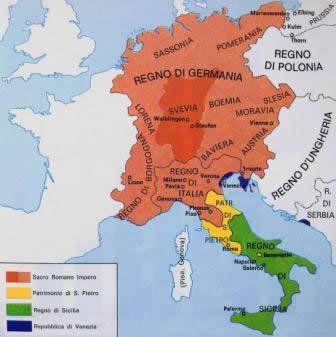 Federico Barbarossa Imperatore Federico discese in Italia nel 1154 per farsi incoronare re d'italia e ripristinare il controllo imperiale sulle città del Nord e del Centro recuperando le cosiddette