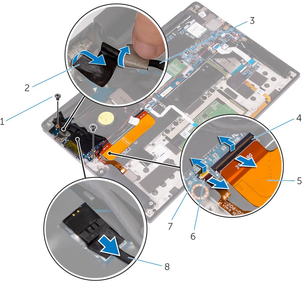 5 Sollevare il dispositivo di chiusura e scollegare il cavo del lettore di impronte digitali (opzionale) dalla scheda di I/O. Figura 16.