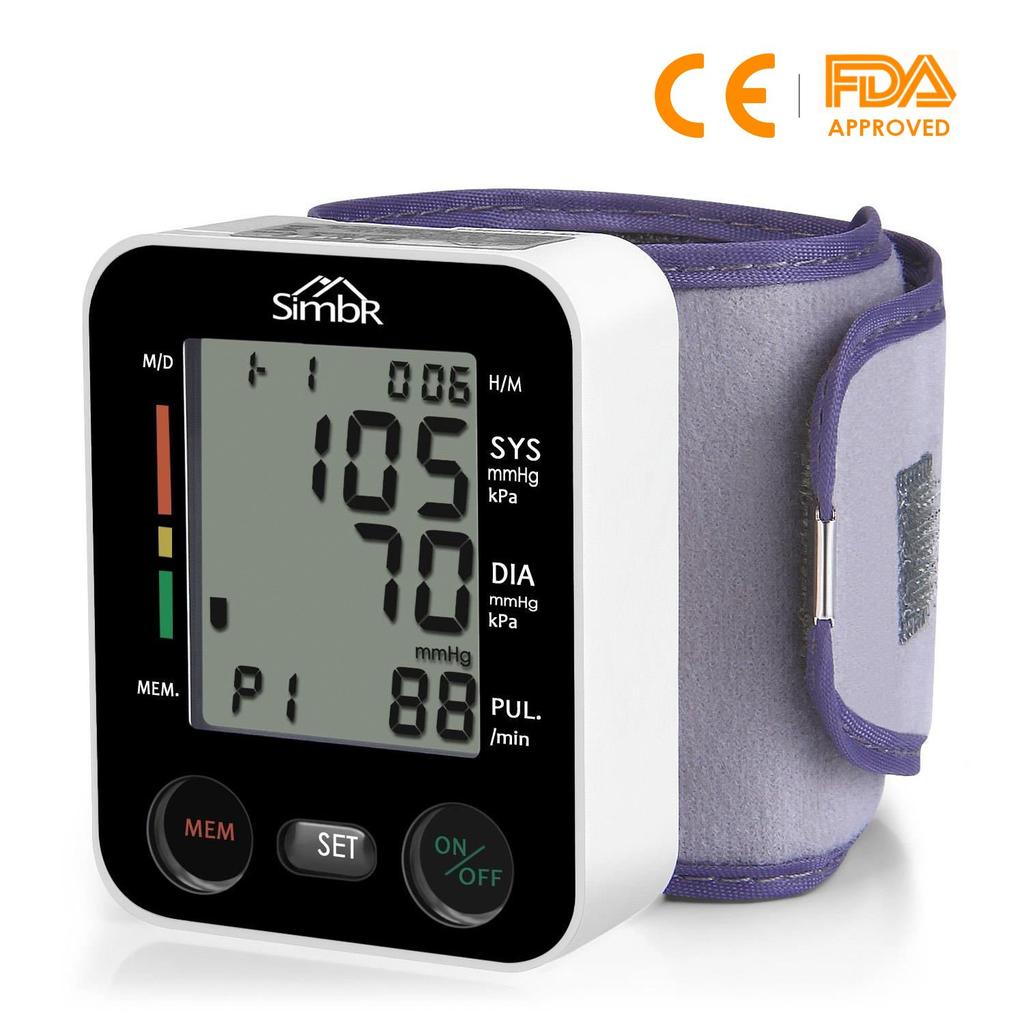 SIMBR Sfigmomanometro da Polso misuratore di pressione arteriosa Con Display LCD Funzione di Memoria 2*90,Possibile per 2 Utenti Télécharger ou Lire en ligne SIMBR Sfigmomanometro da Polso misuratore