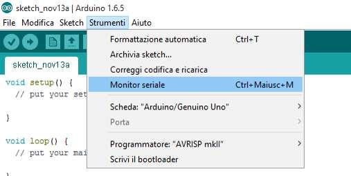 Figura 3 L ambiente di programmazione di Arduino Per prima studiamo la carica del condensatore per cui non dobbiamo fare alcuna modifica allo sketch indicato