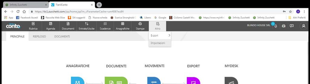 MENU IMPOSTAZIONI La configurazione iniziale del programma