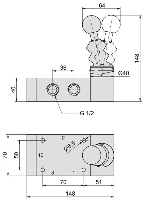 G/2 Dimensione nominale 5 mm 9 mm 4 mm 5 mm 9 mm 4 mm Portata 650 Nl/min 300 Nl/min 3300 Nl/min 650 Nl/min 300 Nl/min 3300 Nl/min (0,66 Cv) (,32 Cv) (3,354 Cv) (0,66 Cv) (,32 Cv) (3,354 Cv)