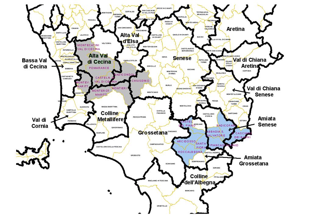 3. I PRINCIPALI RISULTATI DELLO STUDIO 3.1 La popolazione in studio L indagine è stata condotta nell area geotermica toscana, che interessa 16 comuni e 43.400 abitanti (igura 1).