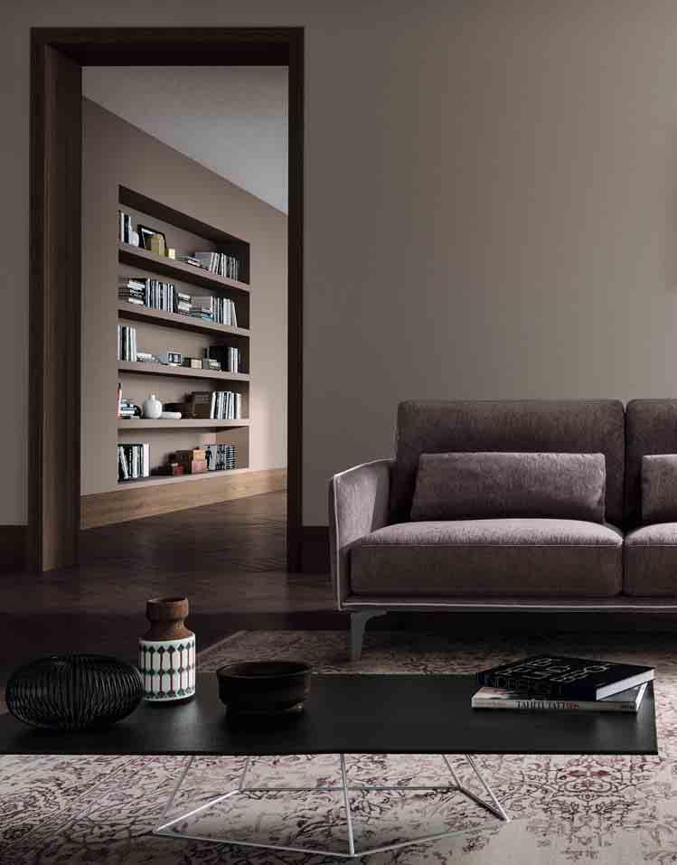 LIVING Minimal Divano cm 203 Piede Trim finitura manganese 203 cm sofa Trim