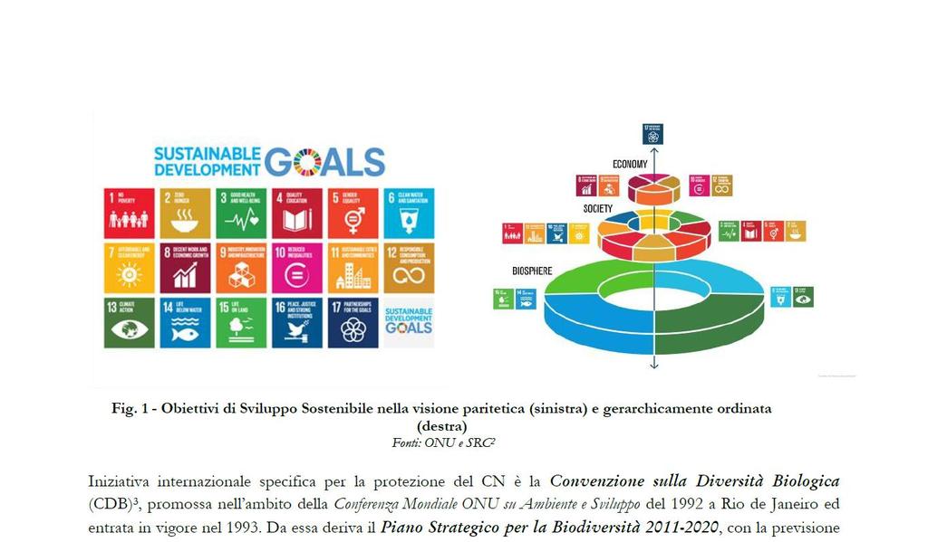 Sustainable Development Goals I 17 SDG sono multidimensionali e trasversali, anche se alcuni (6, 13, 14, 15) rappresentano i principali riferimenti per la definizione delle modalità per la