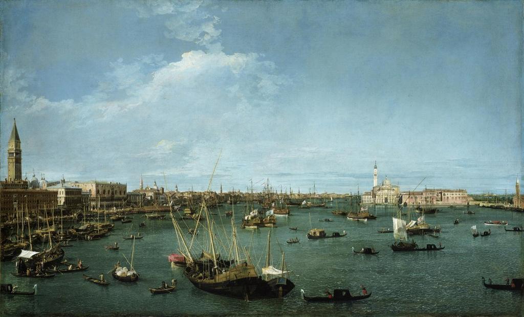 CANALETTO & VENEZIA PALAZZO DUCALE 23 FEBBRAIO 9 GIUGNO 2019 Canaletto, Il bacino di San Marco, c. 1738, Museum of Fine Arts, Boston.