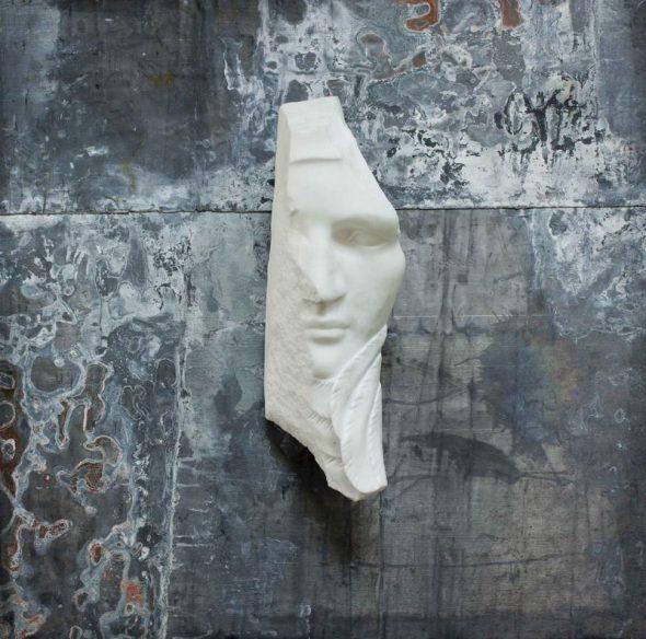 CONTINI Michelangelo Galliani, HYPHNOS, 2017, marmo statuario di Carrara e piombo, cm70x70cm Un intera area del padiglione 1 sarà dedicata alle opere in lizza per dare massima visibilità ai