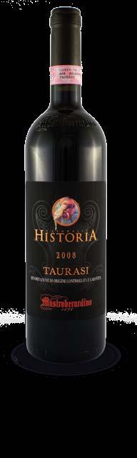 TOP NATURALIS HISTORIA TAURASI DOCG Naturalis Historia è un vino ottenuto con uve provenienti da un vigneto di oltre 40 anni della nostra tenuta di Mirabella Eclano.