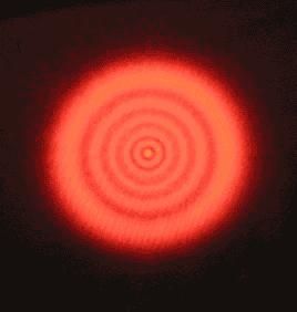 Primi cenni al dualismo onda corpuscolo (II) Illuminando con luce laser una piccola apertura circolare posta al centro di uno schermo opaco, si può raccogliere l immagine del