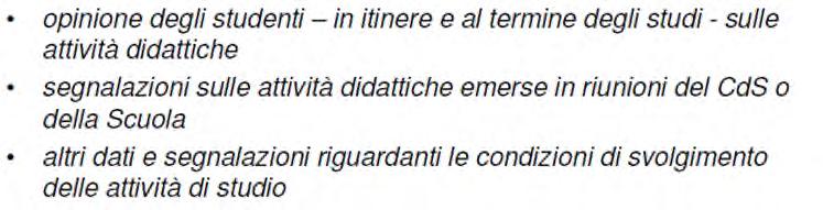 di personale docente, infrastrutture (aule per lo svolgimento delle lezioni, spazi studio, laboratori e aule informatiche, biblioteche), risorse finanziarie, servizi di contesto (di orientamento,