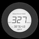 black anodic oxidation speed displayed in Km/h and M/ph km and miles total and tripmaster resettable Drag Race Mode Time Keeping on