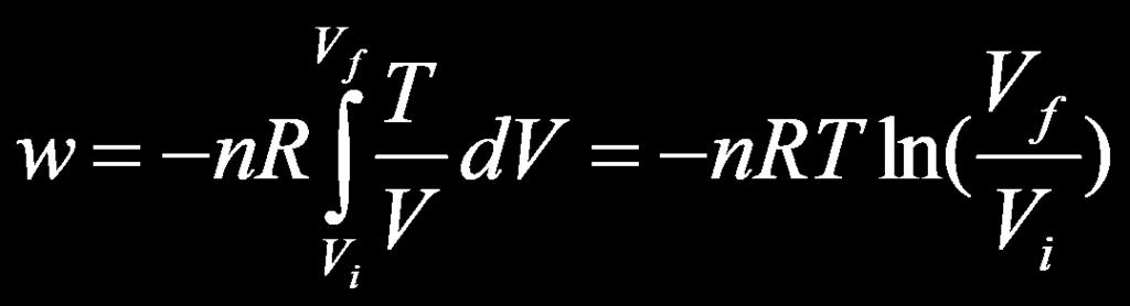 modo irreversibile, il lavoro compiuto è w = - p ex D Il Lavoro