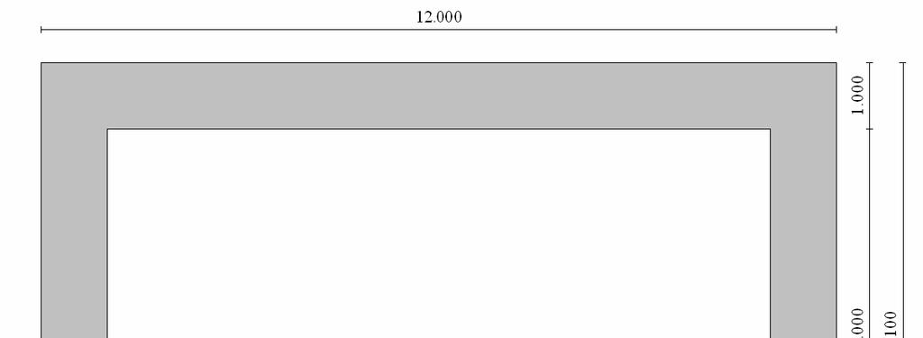 6. RISULTATI DELL ANALISI DELLO SCATOLARE Figura 4: Sezione sottovia 6.1. Dati di input Descrizione: Scatolare semplice Altezza esterna 8.10 [m] Larghezza esterna 12.