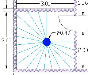 Quote per i diametri Le quote per il diametro vengono utilizzate per misurare il diametro di archi e cerchi. Esempio: Creazione di una quota per il diametro 1.