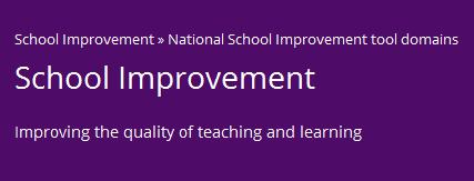 THE NATIONAL SCHOOL IMPROVEMENT TOOL NATIONAL
