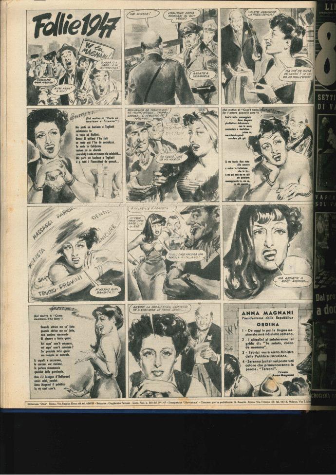 Otto. Settimanale di varietà a. I, n. 9, 16 marzo 1947 Follie 1947.