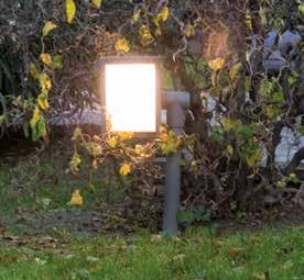 Outdoor post garden luminaire constructed of: Painted die-cast aluminium body Tempered opal glass diffuser Aluminium reflector EPDM and silicon gaskets Stainless steel screws Painting using high