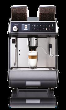 Facile selezione bevande e programmazione one touch Erogazione contemporanea di caffè, latte, acqua calda e vapore Possibilità di erogare prima latte poi caffè o prima caffè poi latte o