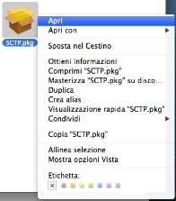 pkg che viene per default scaricato nell area download per Mac.