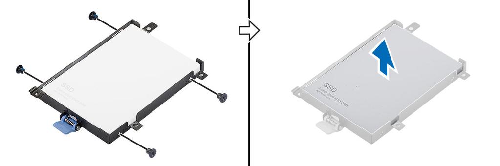 2 Inserire il disco rigido nel relativo slot nel computer. 3 Ricollocare le viti M3,0x3,0 che assicurano il disco rigido al computer.