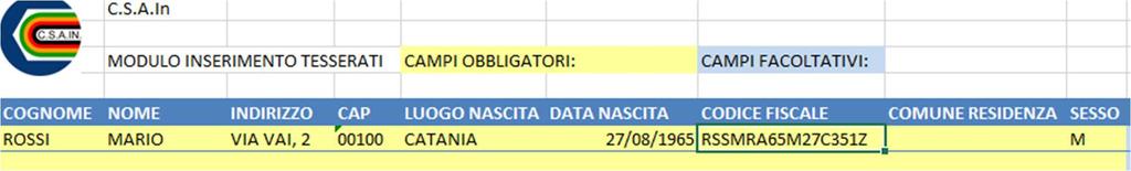 nascita. La mancata codifica del comune di nascita pregiudica il caricamento nel sistema.