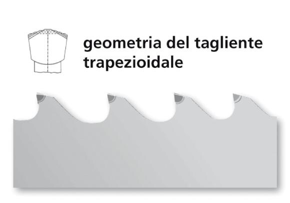 estrusione a freddo acciai temprati Dente trapezoidale geometria del tagliente trapezoidale tecniche Il dente trapezoidale ha un angolo di spoglia positivo ed è