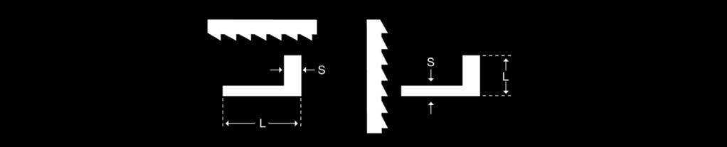 Scelta del dente Sezioni interrotte tecniche Nel taglio di particolari con geometrie a sezione interrotta (tubi, profilati, scatolati, ecc.