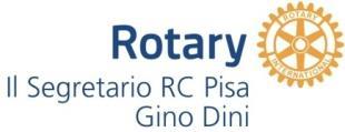 Le attività del Rotary Club di Pisa avranno inizio mercoledì 7 marzo con una conviviale diurna, aperta ai soli soci, con l intervento del Presidente che fornirà alcune informazioni riguardanti i