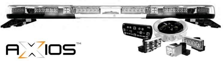 Tutte le barre luminose Axios includono un telaio in alluminio con elettronica a stato solido, un