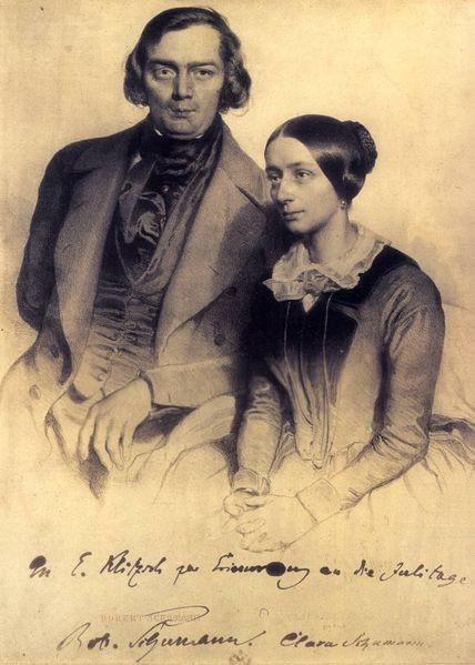 Robert Schumann ( 1810-1856) con sua moglie Clara Scrisse Sinfonie, musica per pianoforte e