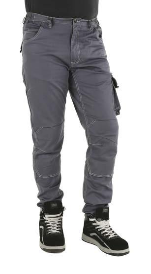7830T Pantaloni da lavoro elasticizzati T/C Twill 250 g, grigio I FIT 7831T Bermuda da lavoro elasticizzati