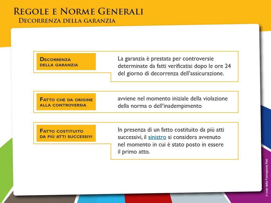 Approfondiamo 3 aspetti normativi importanti che riguardano: decorrenza della garanzia fatto che da origine alla controversia fatto costituito da più atti successivi.