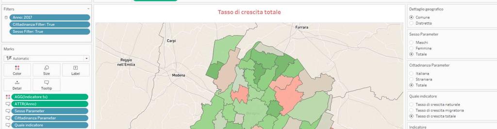 Creazione di una mappa con confini dinamici Creare due