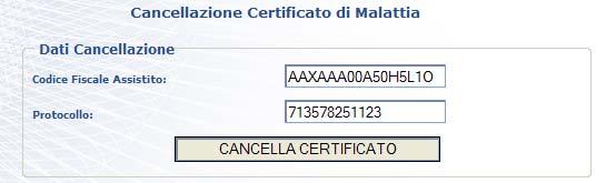 CF dell assistito/lavoratore e il protocollo