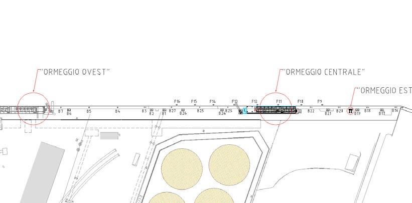 Banchina B2 Banchina B1 Figura 1: Ubicazione di Accosti (Ormeggio Centrale e Ormeggio Est) A regime i volumi complessivamente approvvigionati annualmente al deposito potranno raggiungere un massimo