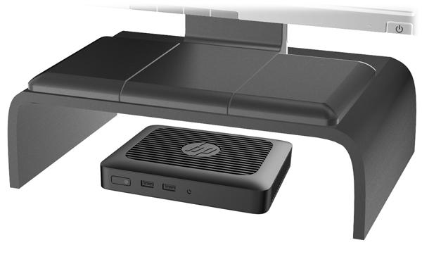 Orientamento supportato HP supporta l'orientamento orizzontale del thin client: ATTENZIONE: Per garantire il corretto funzionamento del thin client è necessario utilizzare l'orientamento supportato