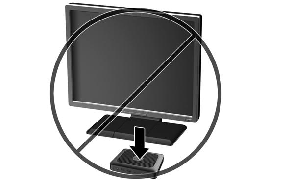 Con un monitor sul thin client: Manutenzione ordinaria del thin client Utilizzare le seguenti informazioni per una manutenzione adeguata del thin client: Non utilizzare mai il thin client con il