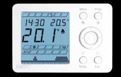 TECHNO WPT CRONOTERMOSTATO SETTIMANALE A PARETE Regolazione climatica e smart home TECHNO WPT è un cronotermostato settimanale digitale programmabile con 3 temperature impostabili su fasce orarie di