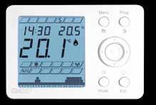 Grazie al grande display LCD retroilluminato blu è possibile visualizzare temperatura rilevata, temperatura impostata, ora, giorno della settimana attivo e modalità di funzionamento: Manuale