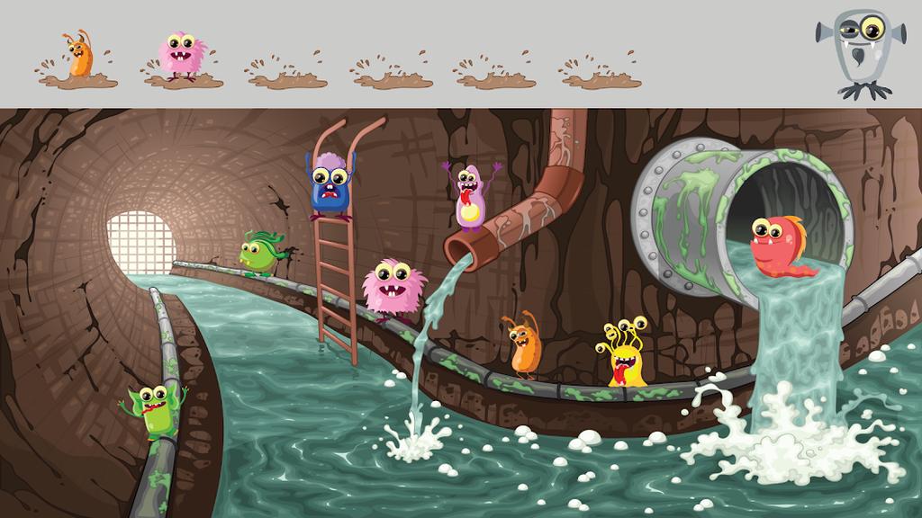 In questo gioco, il bambino ascolta una serie di suoni provenienti da alcuni mostri e successivamente un altoparlante riproduce uno dei suoni prodotti dai mostri.